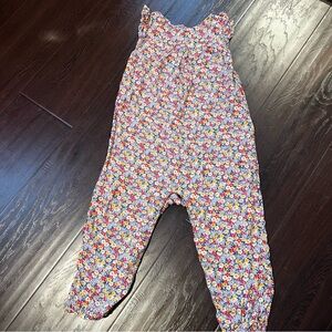 Ralph Lauren Baby Girls Floral Flutter-Sleeve Jumpsuit